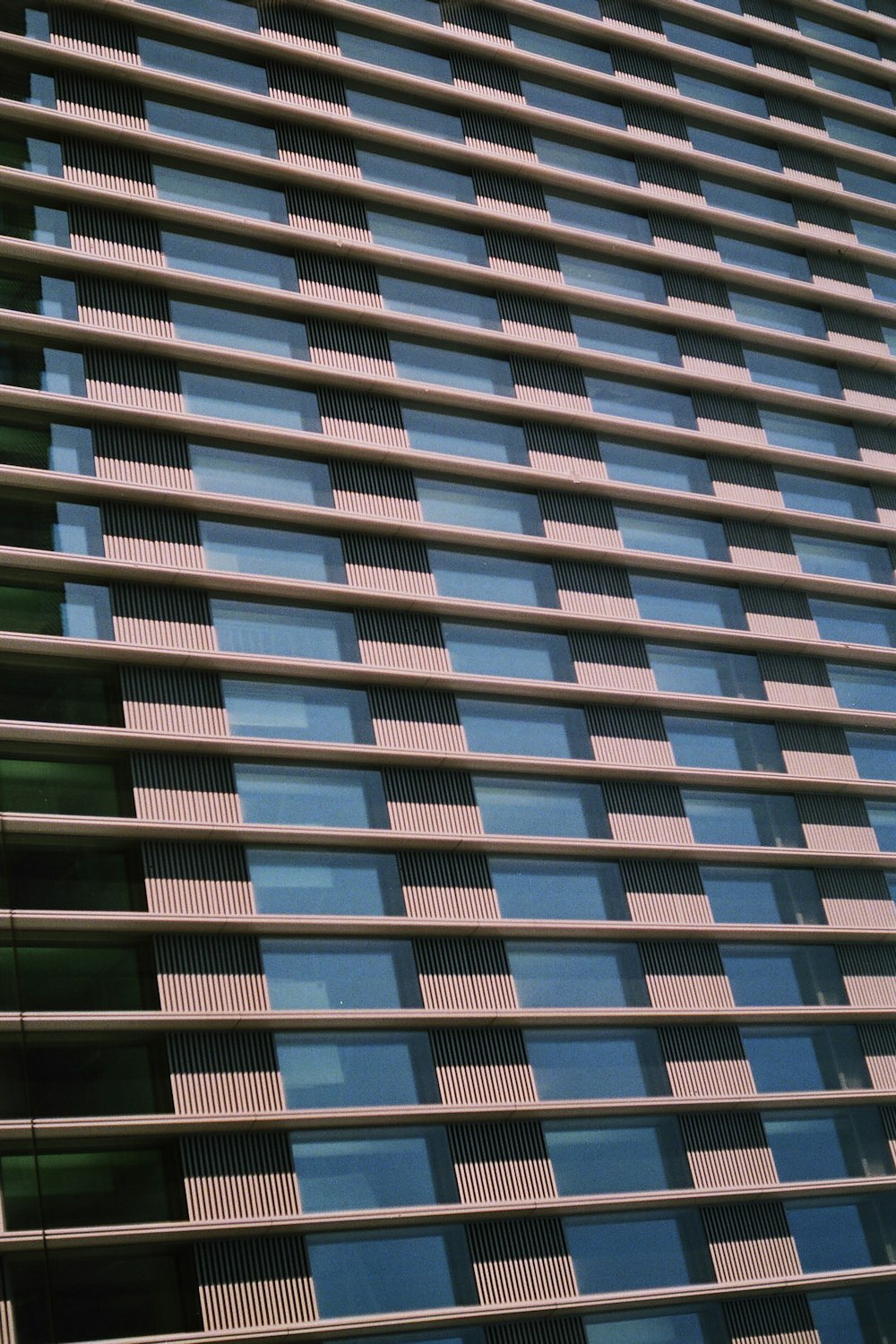 a close up of a building with many windows