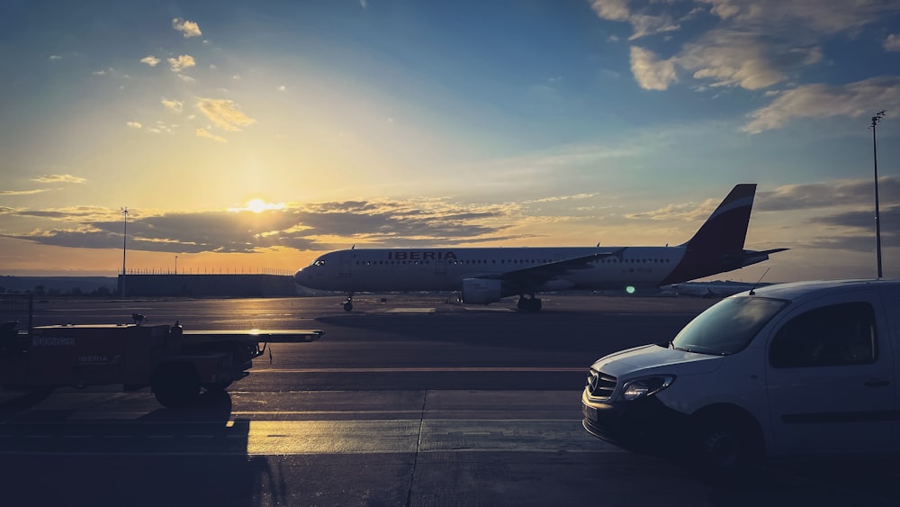 a plane that is sitting on a runway