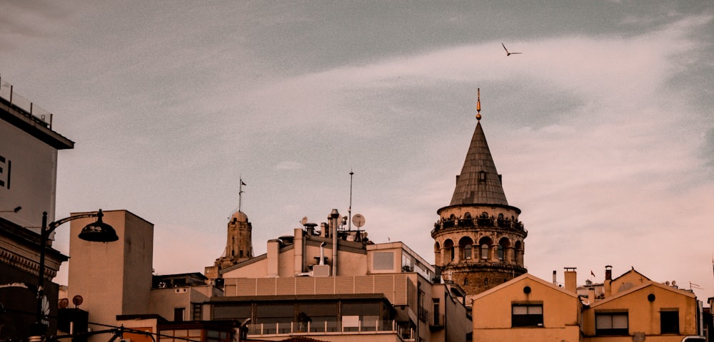 a tall building with a clock tower on top of it