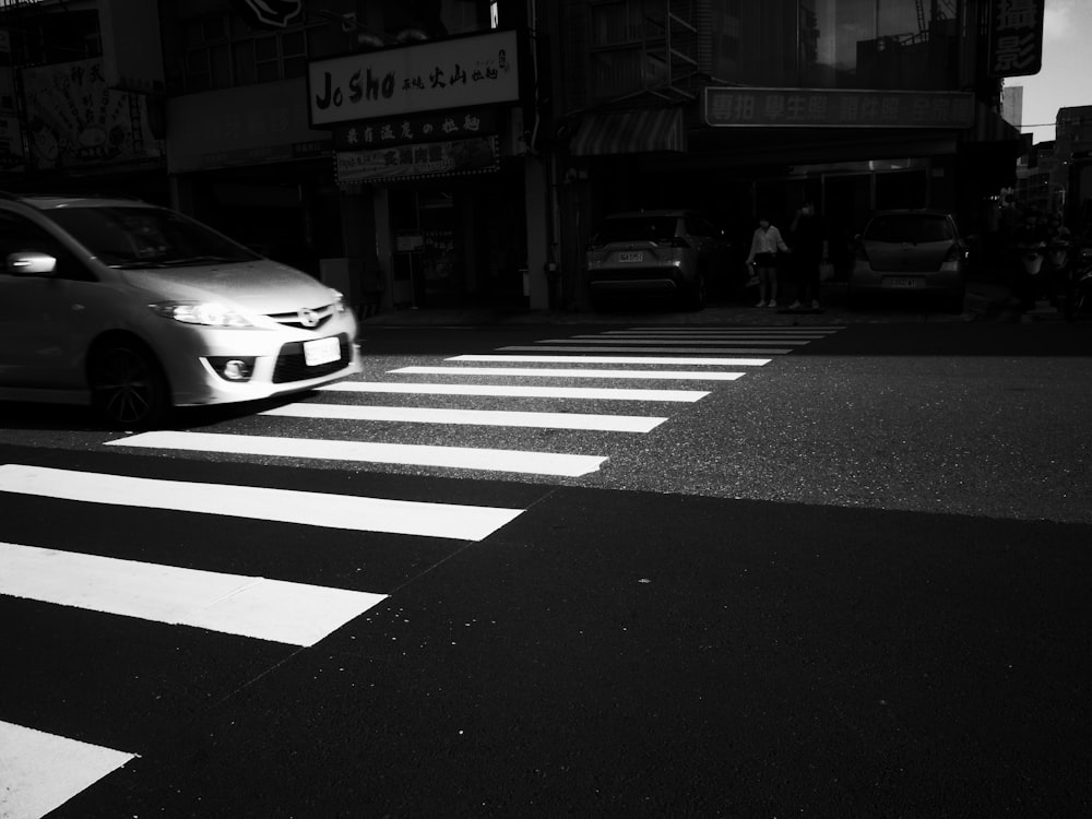 a car that is sitting in the street