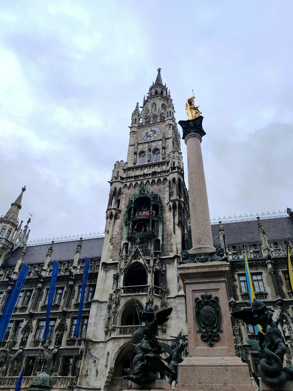 a tall tower with a clock on top of it