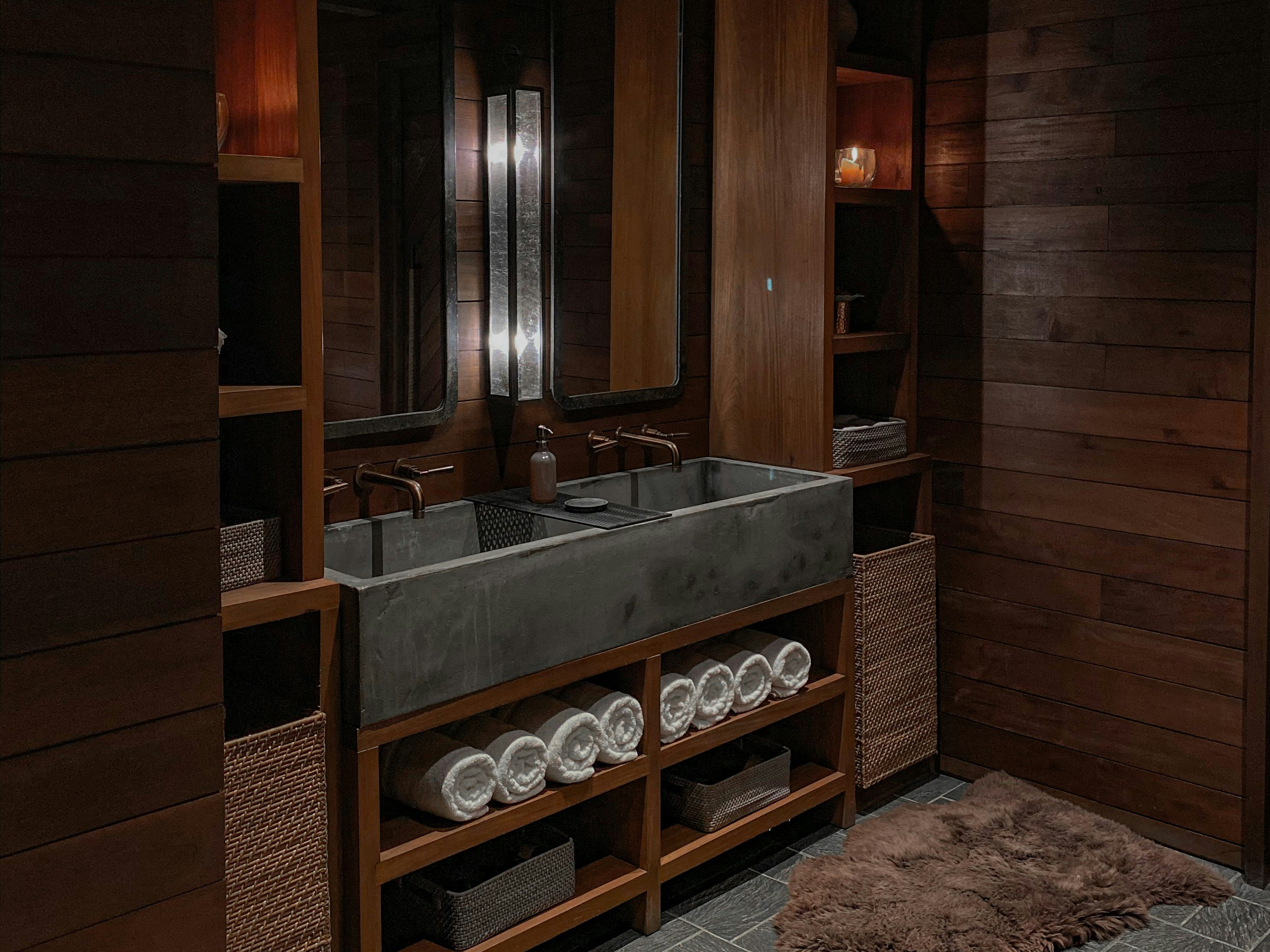 wood bathroom