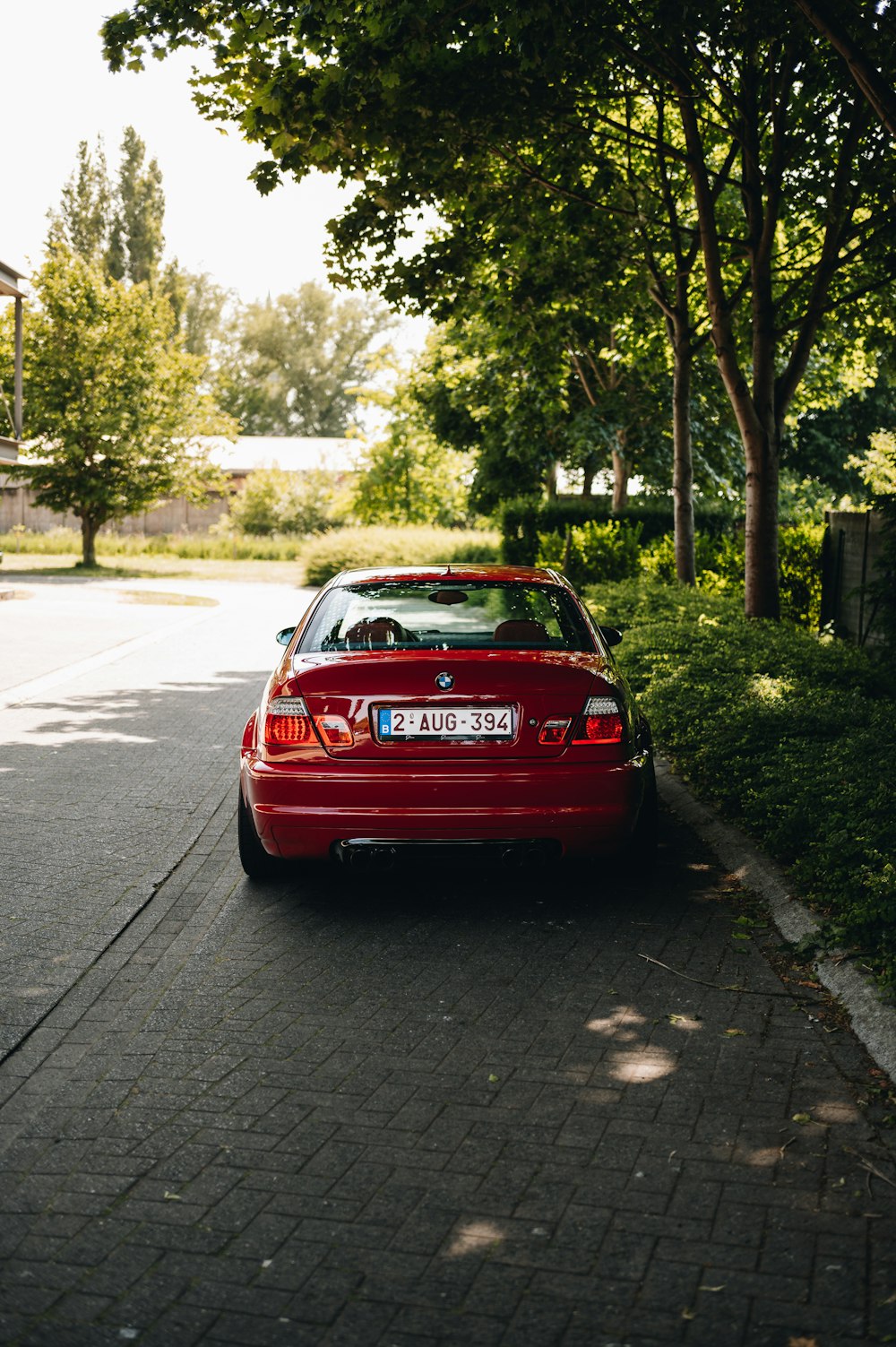 a car parked on the side of a road