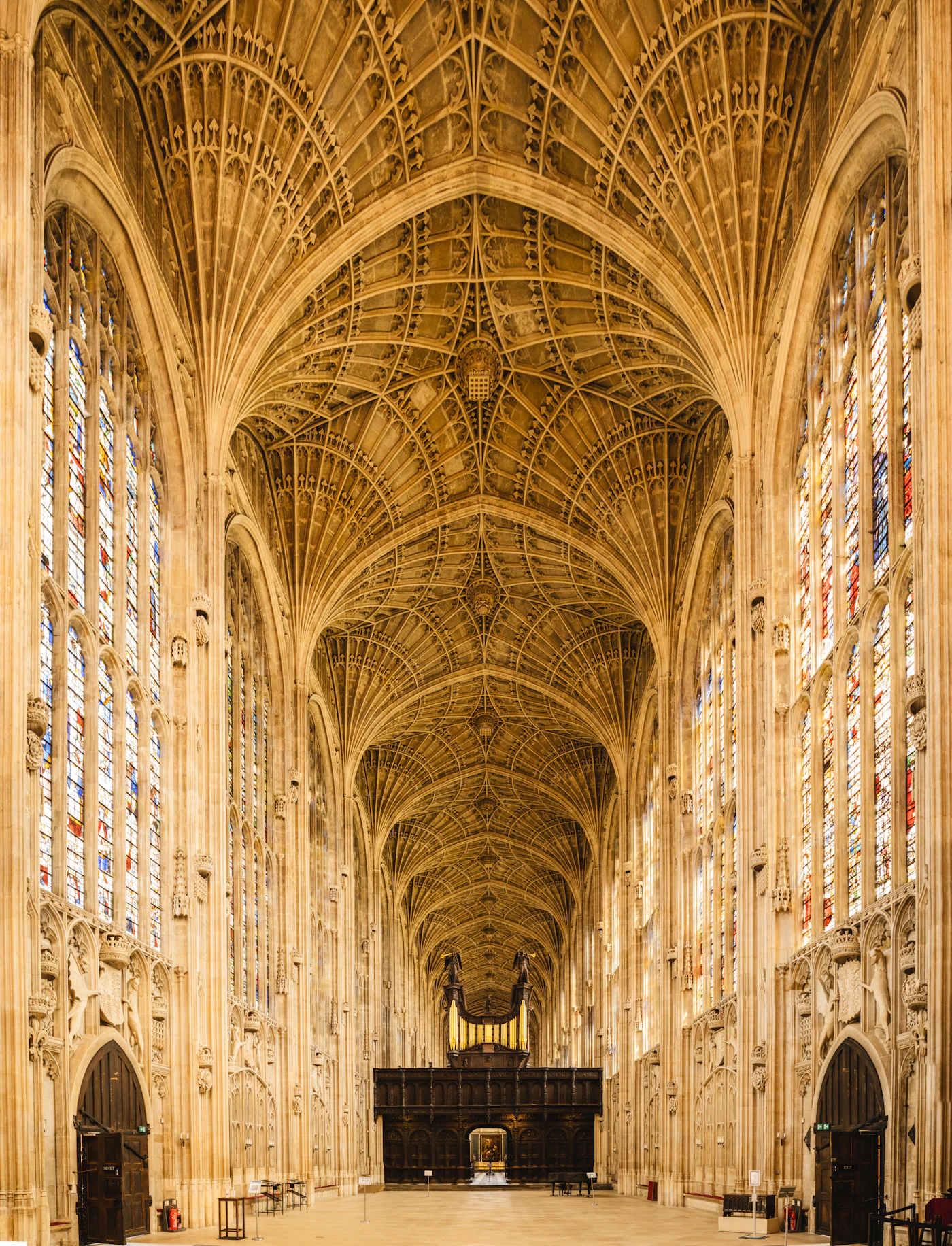 The soaring fan-vaulted chapel of King's College, Cambridge