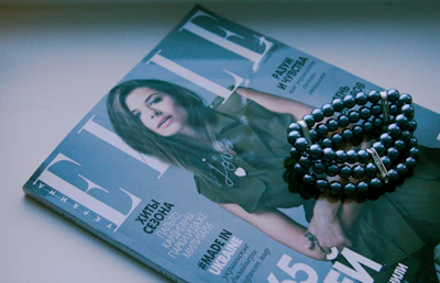 a magazine with a picture of a woman on it