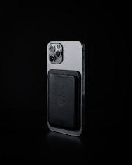 a black and white photo of an iphone case