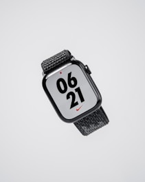 an apple watch with a nike logo on it
