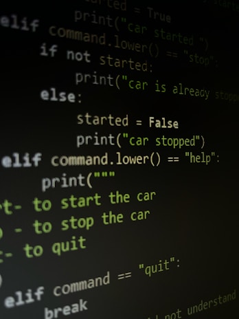 a computer screen with a bunch of text on it