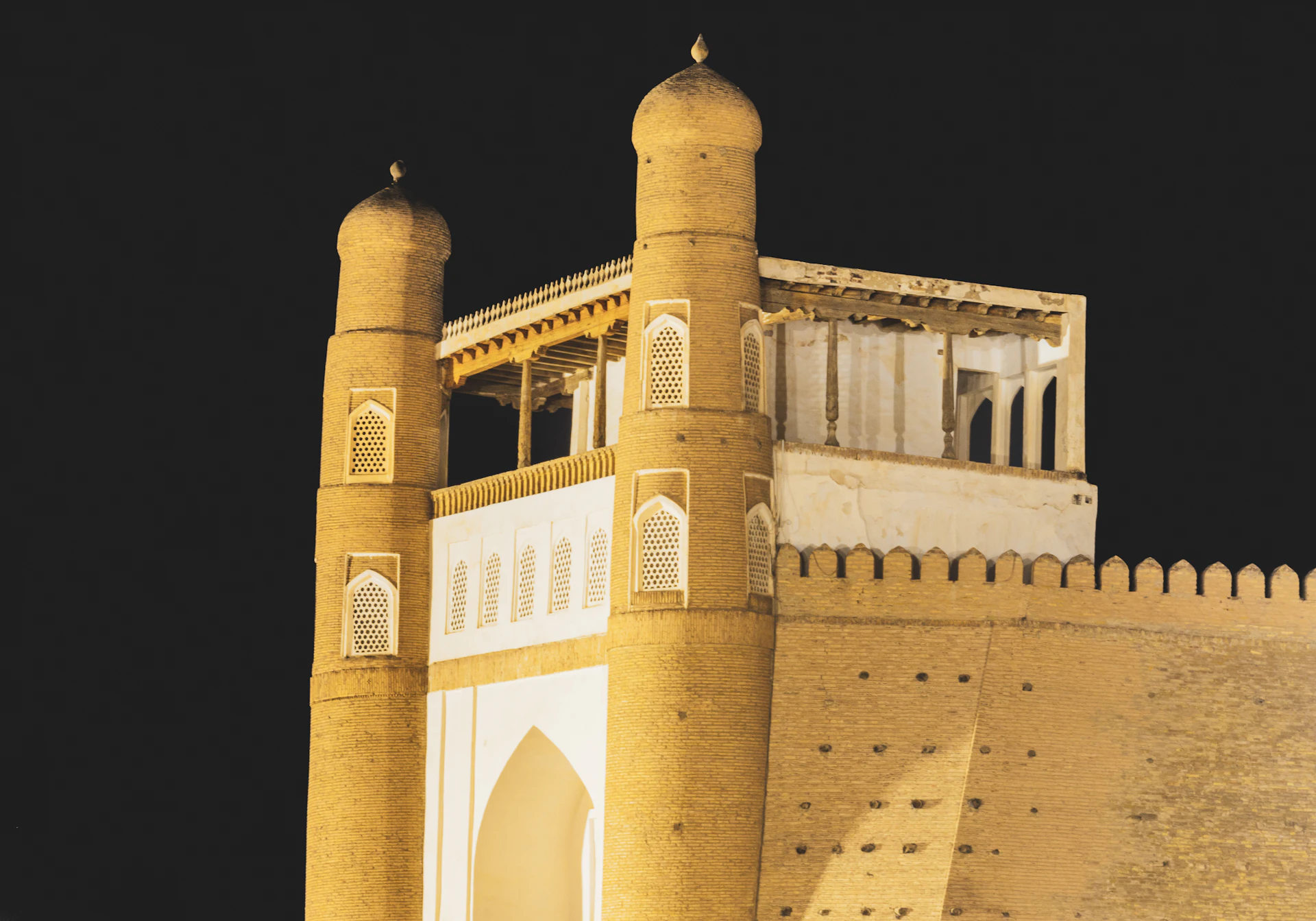 Kalyan Minaret at night in Bukhara, Uzbekistan