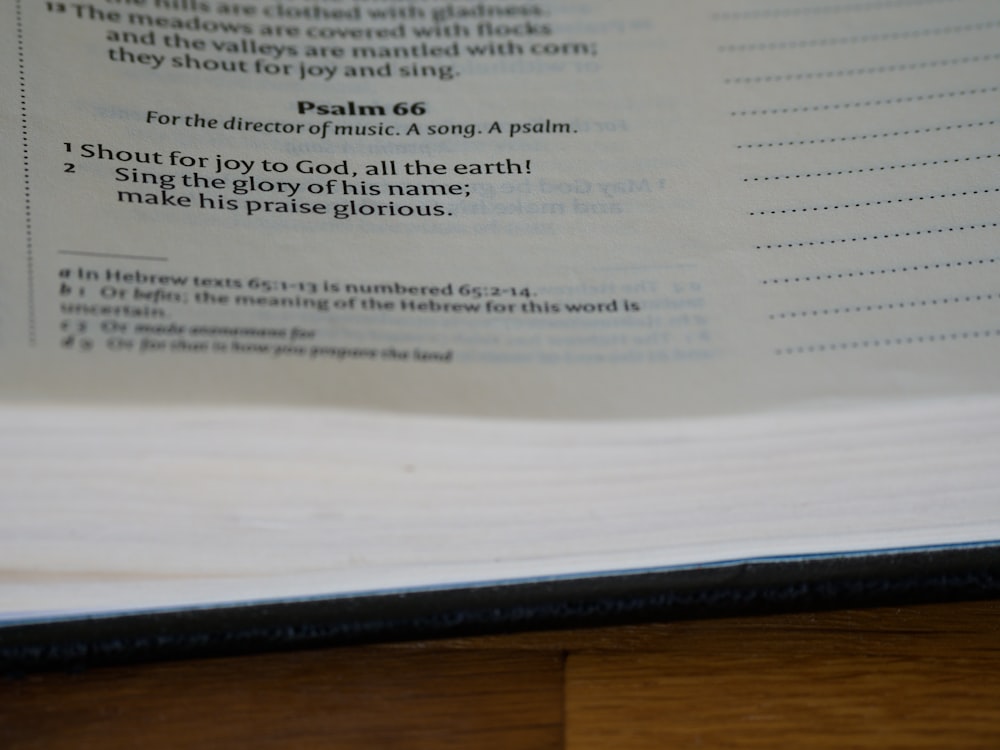 a close up of a book on a table