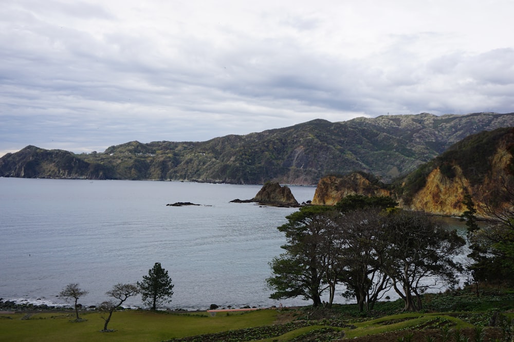 a large body of water surrounded by mountains