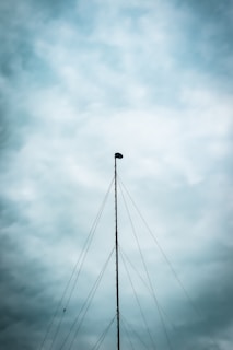 a tall pole with a flag on top of it