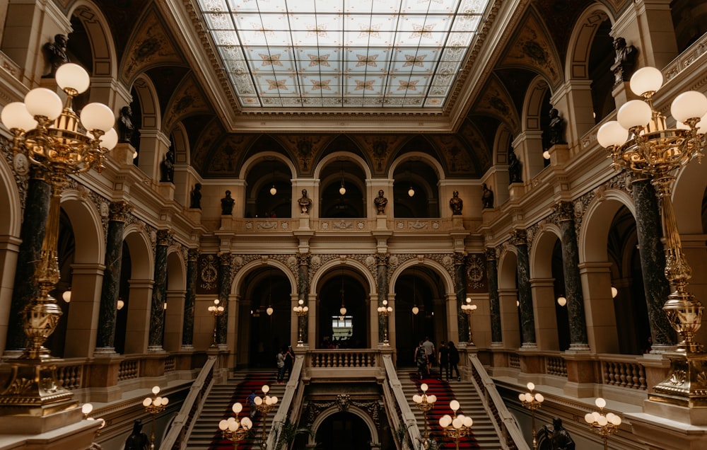 a large building with a skylight above it
