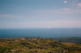 Panoramic view from a wooden lookout over the southern Chilean landscape.