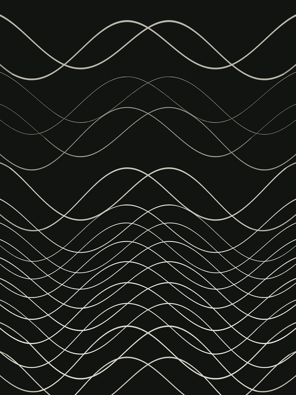 a black and white photo of wavy lines