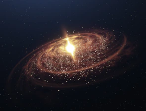 a very large star in the middle of the night