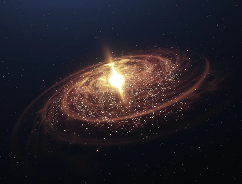 a very large star in the middle of the night