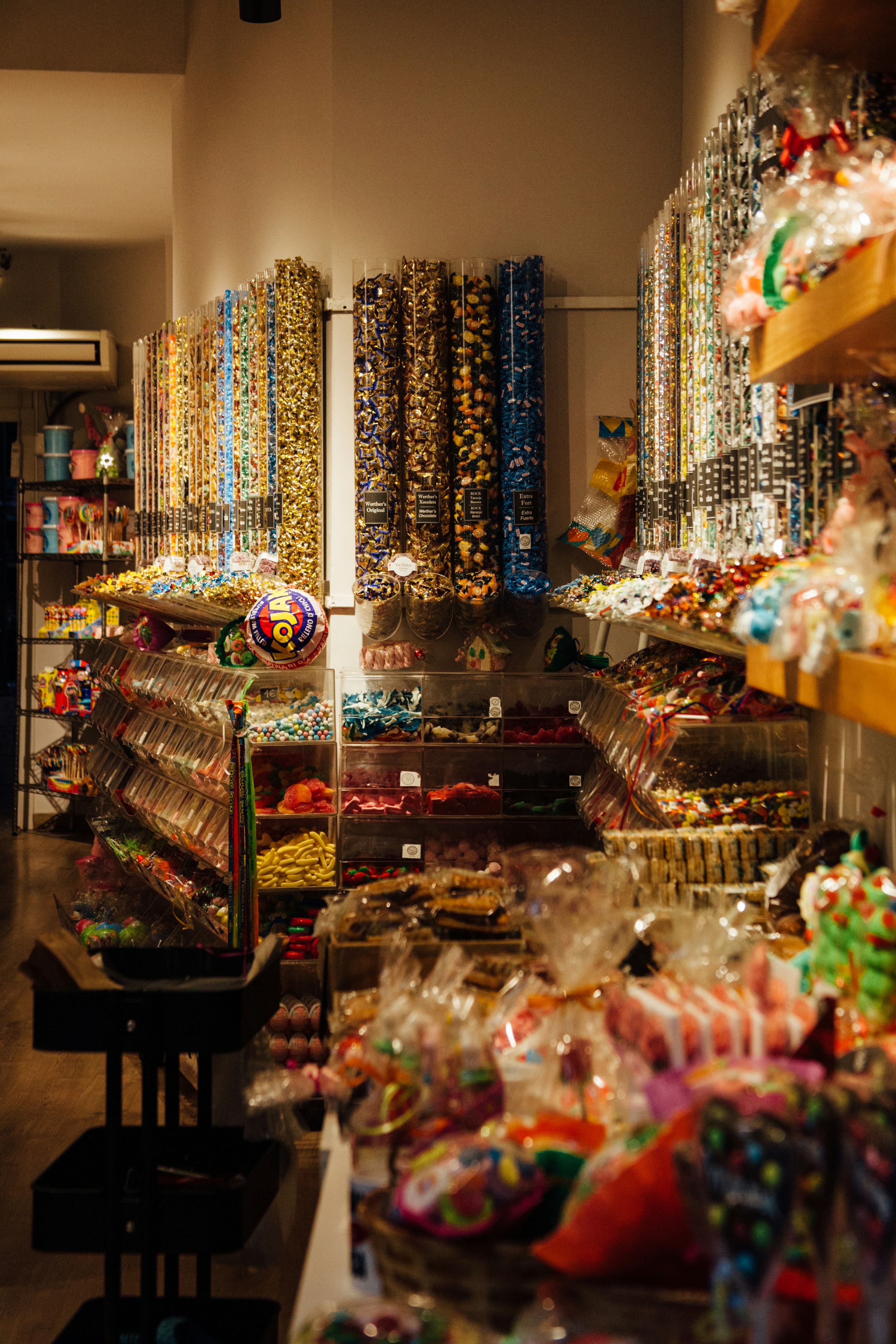a store filled with lots of different types of candy
