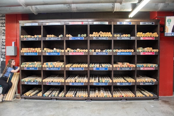 The Louisville Slugger factory, ten years apart