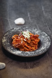 a plate of food on a table