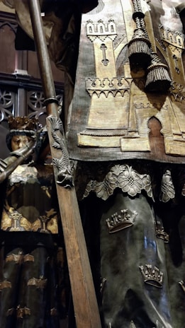 A close-up of a detailed 1:1 scale statue from a popular game, showcasing intricate craftsmanship.