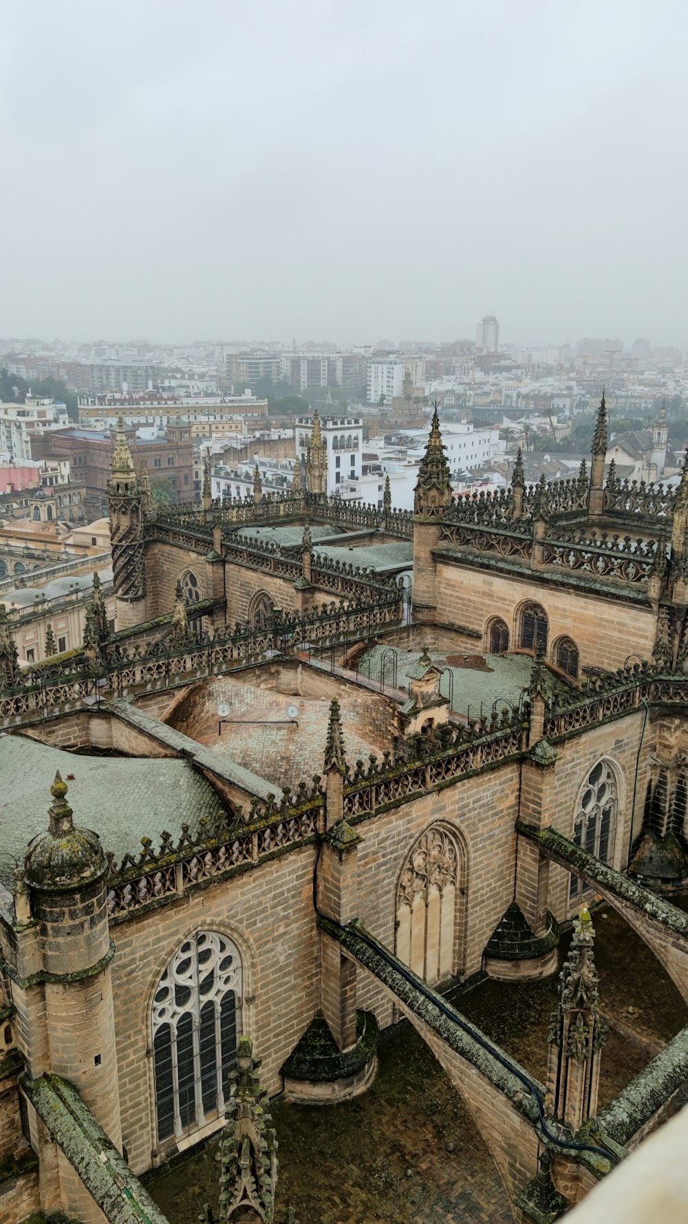 a view of a city from the top of a building