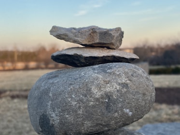 a stack of rocks sitting on top of each other