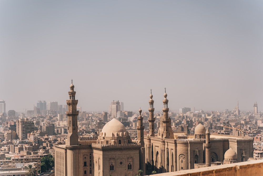 a view of a city from a tall building