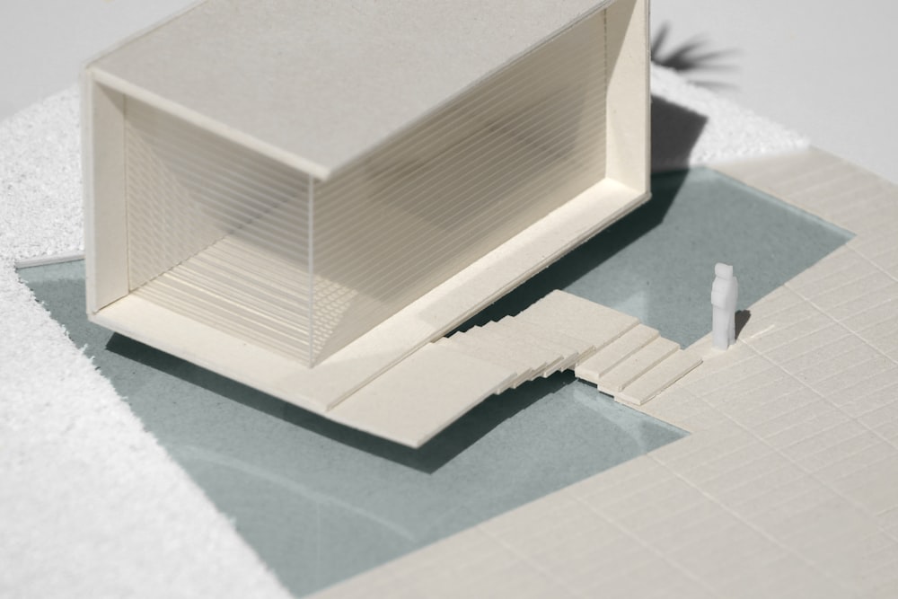 a model of a house on a table