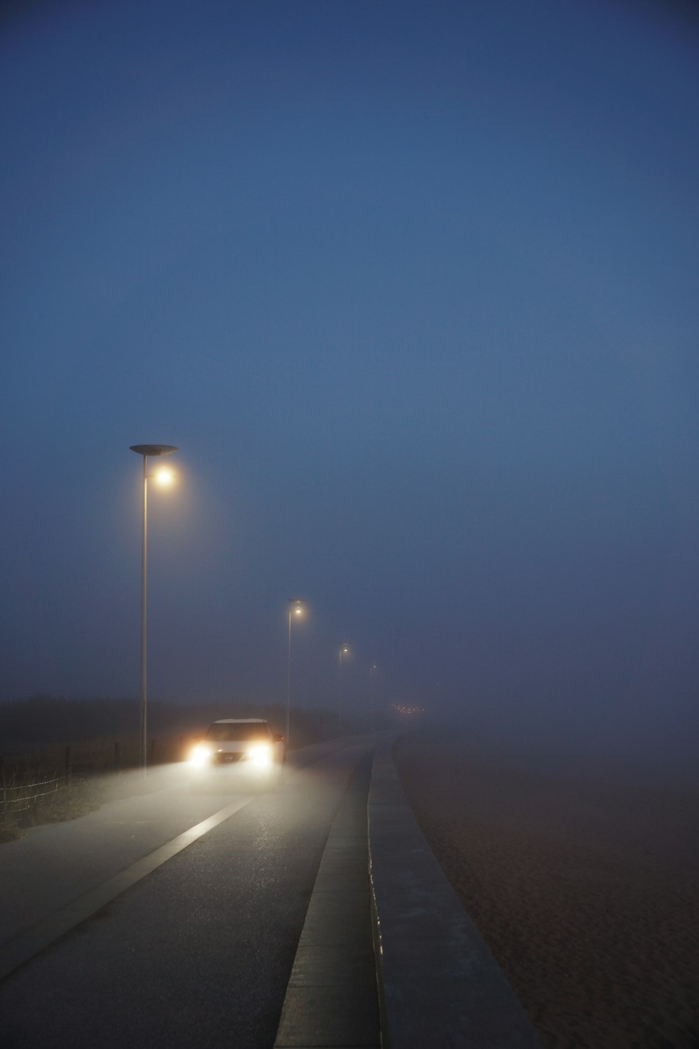 a view of a city at night