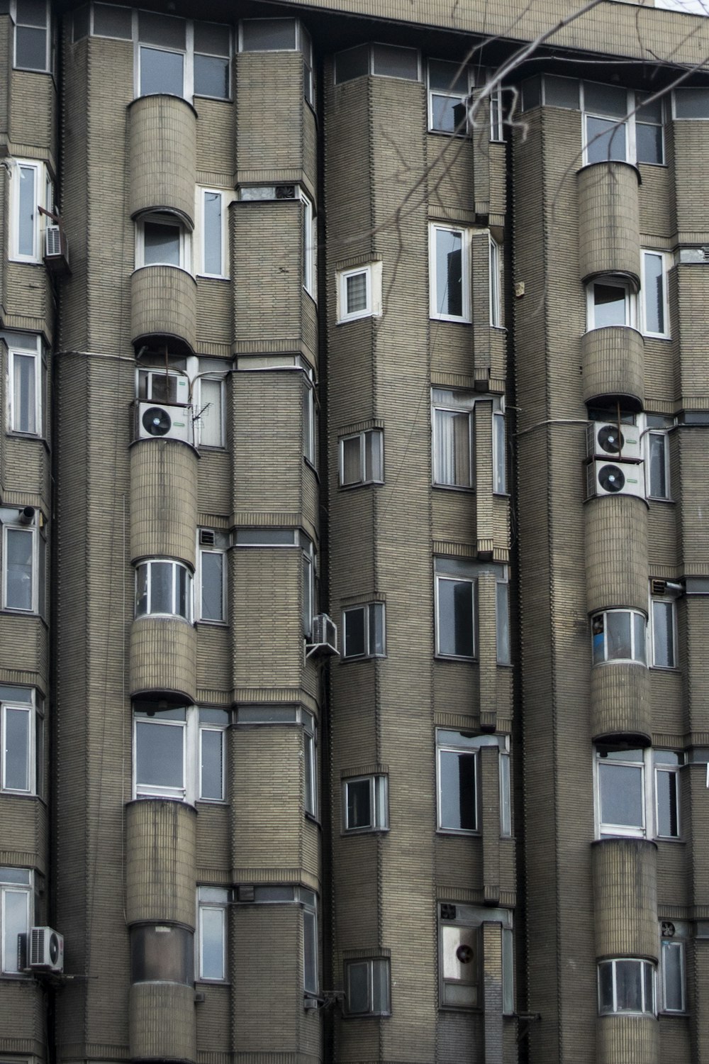 a very tall building with lots of windows