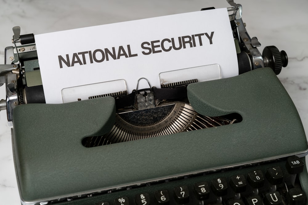 a typewriter on a table