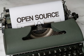 a typewriter on a table