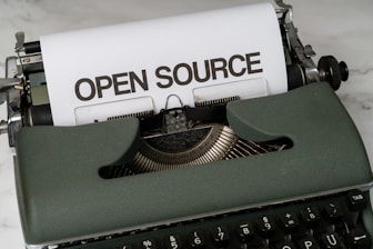 a typewriter on a table