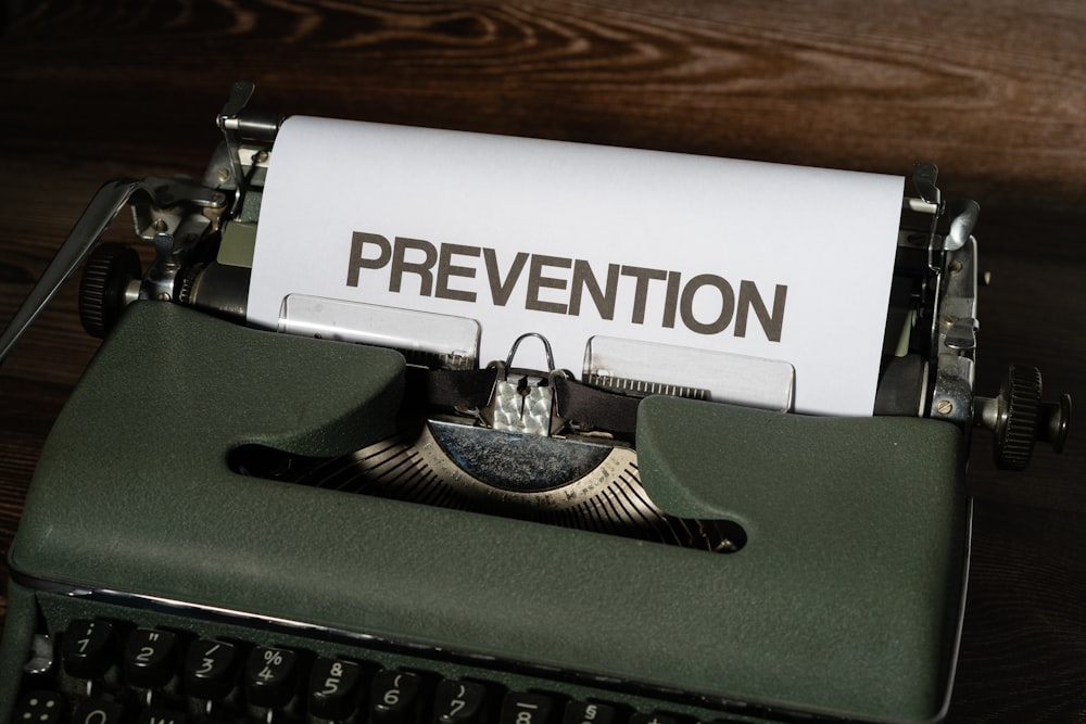 a typewriter on a table