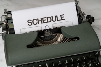 a close up of an old fashioned typewriter