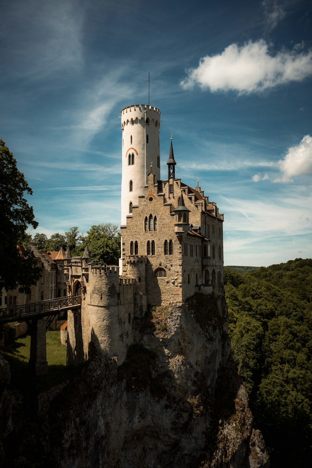 a castle built on top of a cliff