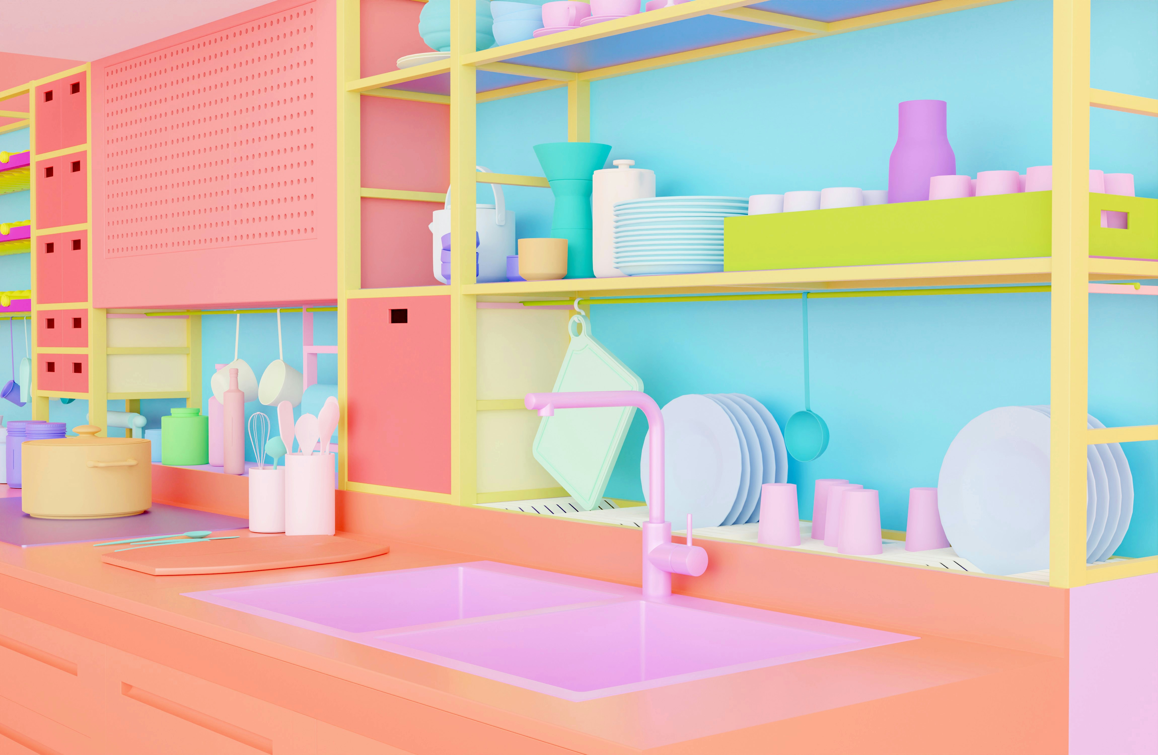 pastel kitchen pantry aesthetic, wallpaper, Pastel Pantry Decorating Tips: Transform Your Kitchen Storage 2
