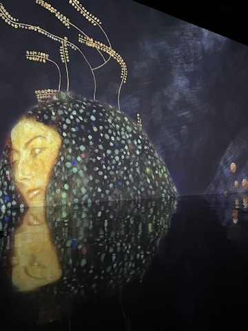 An ethereal portrait of a woman gazing into a swirling galaxy, embodying exploration and creativity.