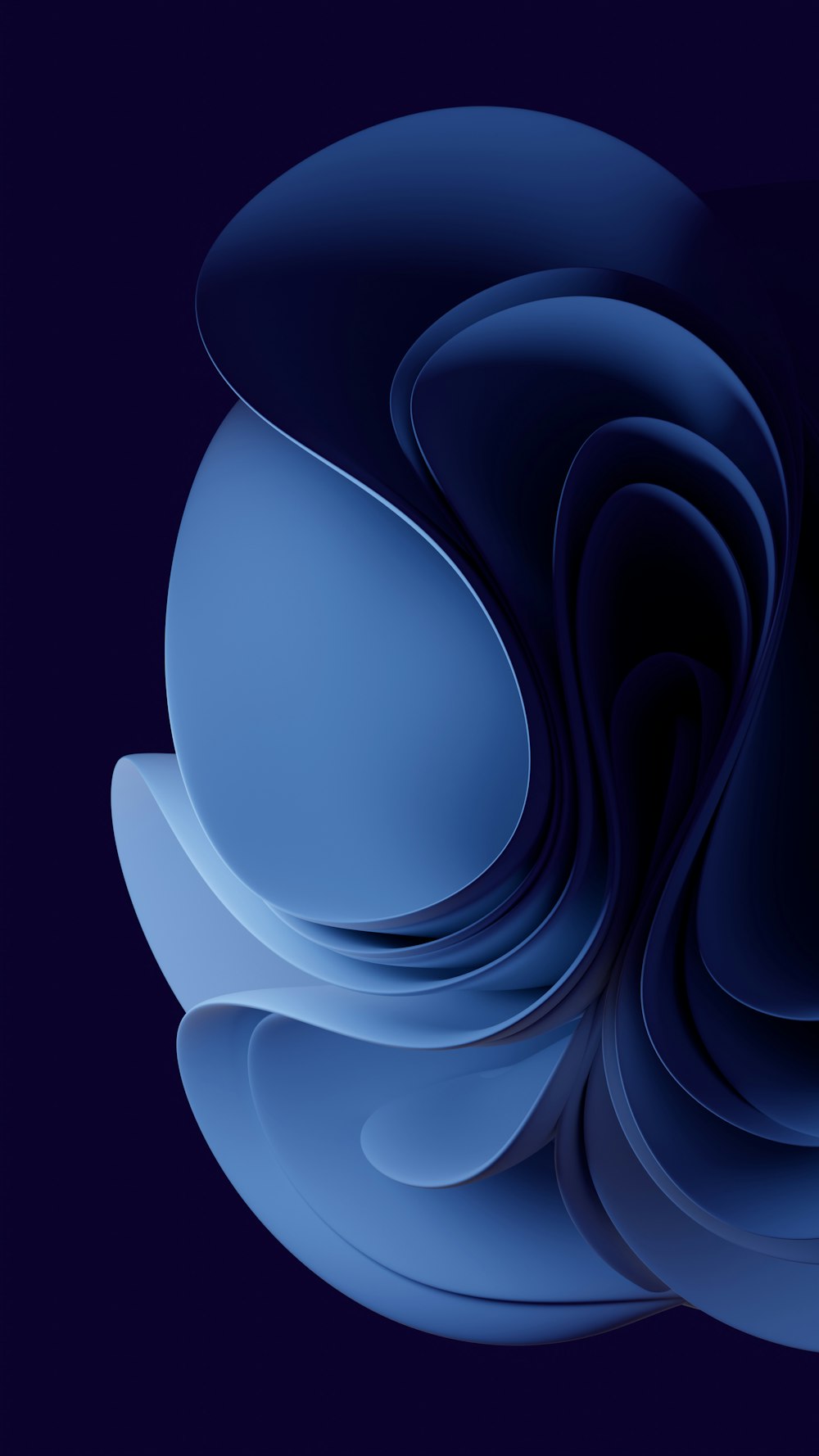 a computer generated image of a blue object