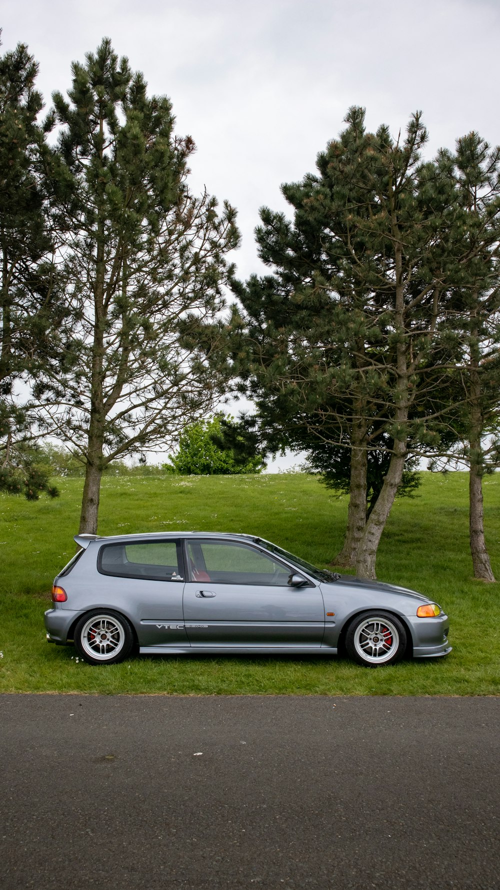 a car parked on the side of the road