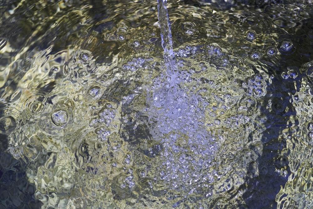 a close up view of a water fountain