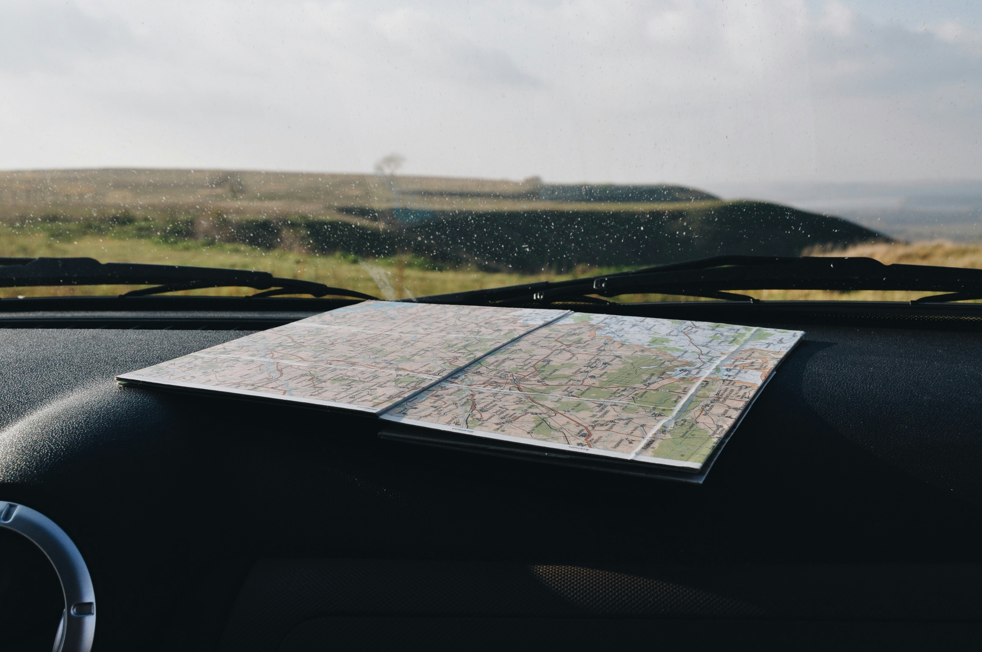 Map on a Car Dashboard