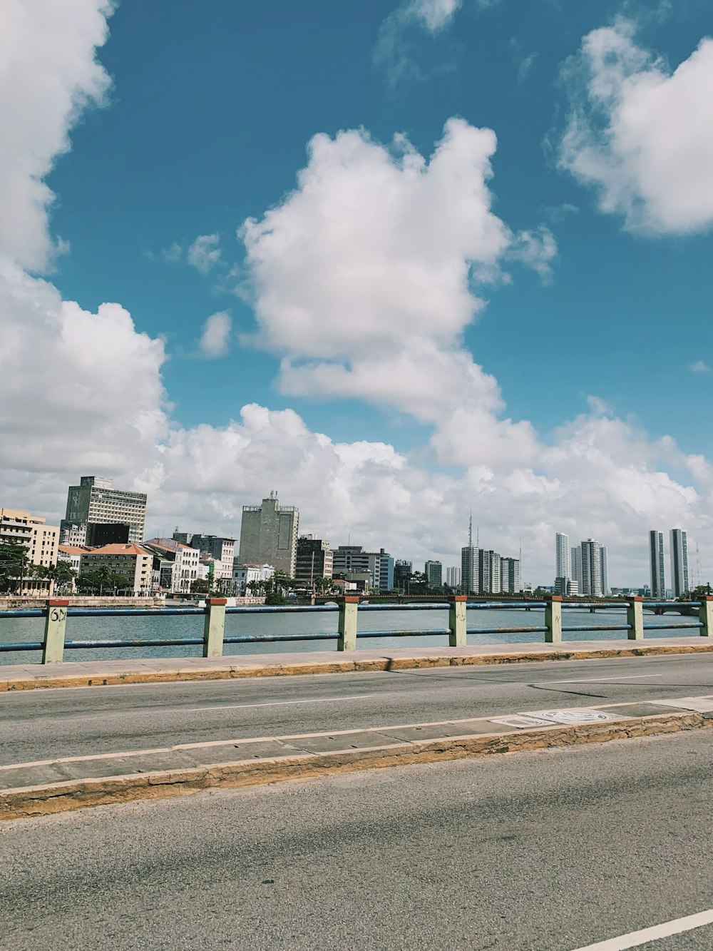 a view of a city from across the street