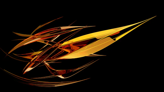 A vibrant abstract yellow and black geometric composition symbolizing digital growth.