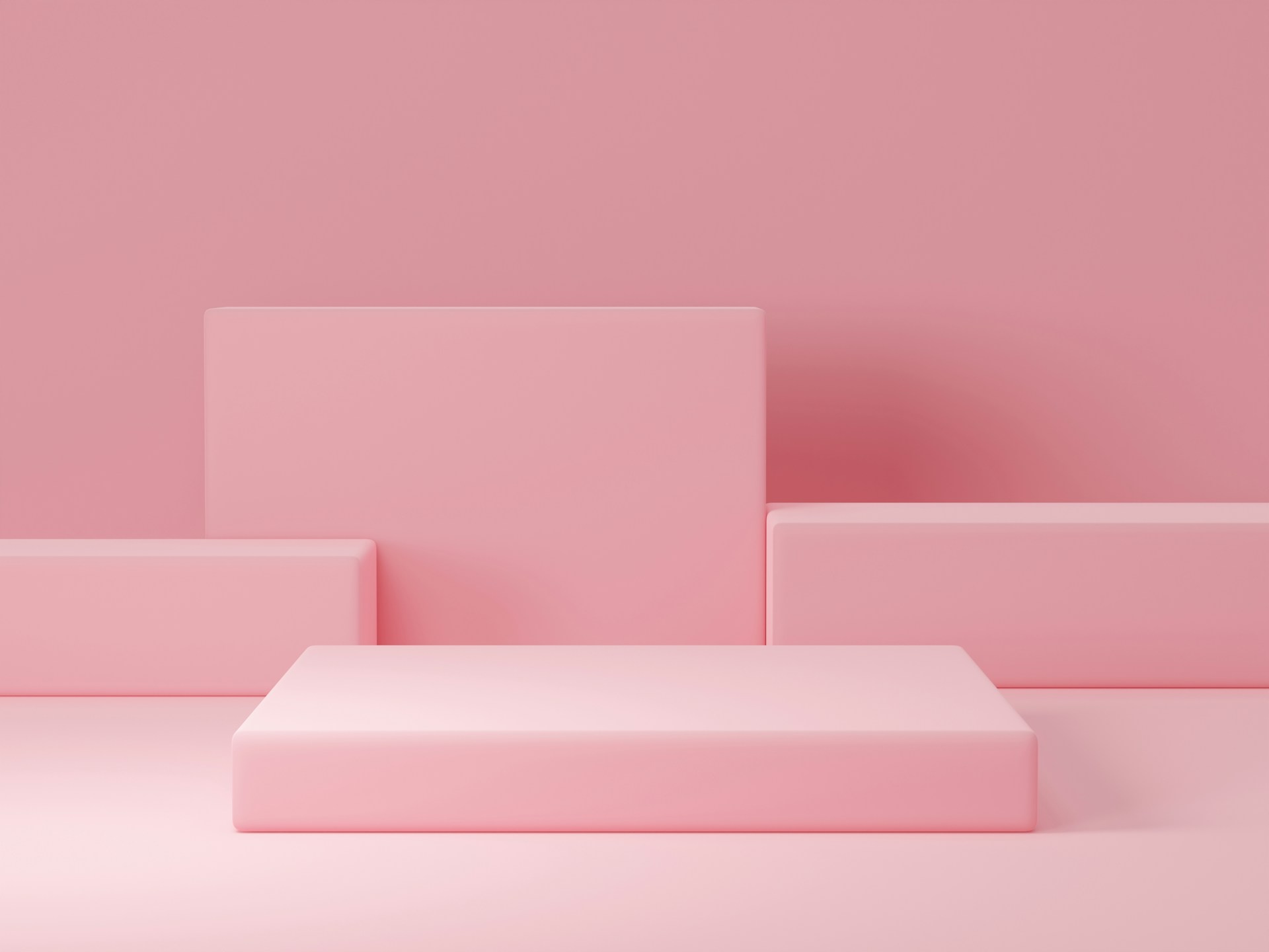 a pink background with a square and rectangles
