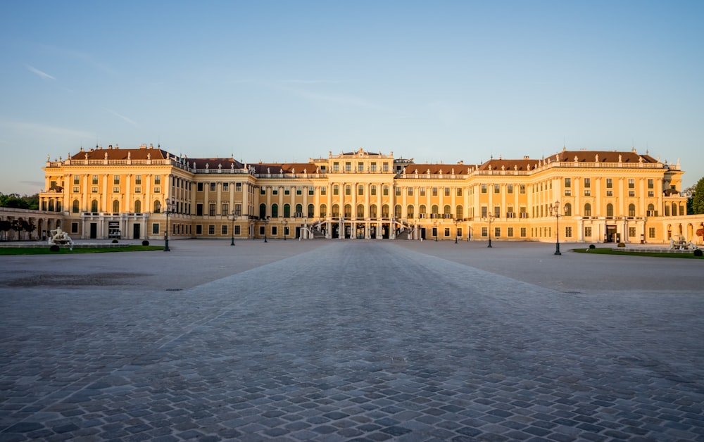 a large building with a lot of windows in front of it