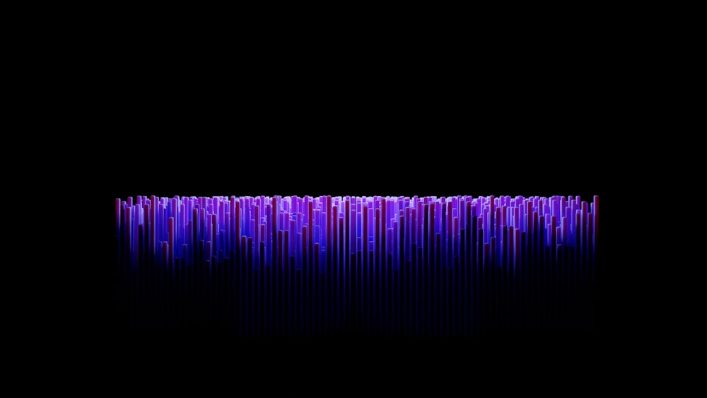 a black background with purple lines in the middle