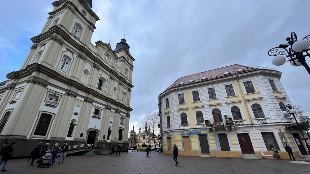 a couple of buildings that are next to each other