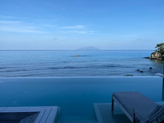 a view of a body of water from a balcony